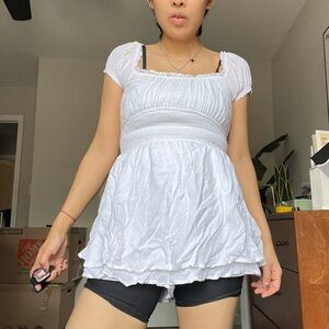 hollister white jumpsuit